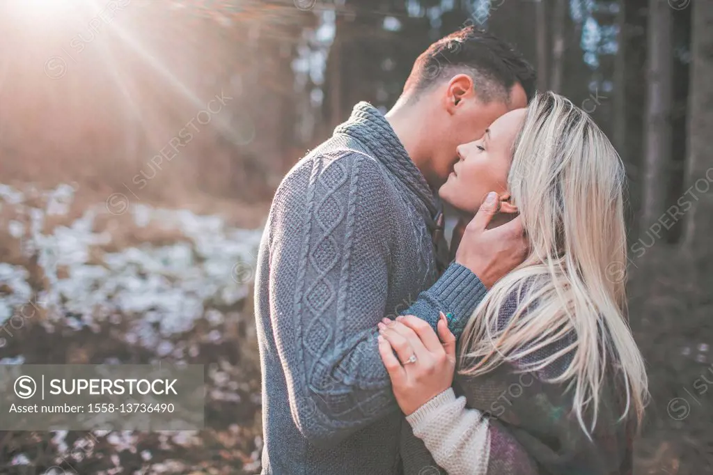 Young couple, natural, happy, in love