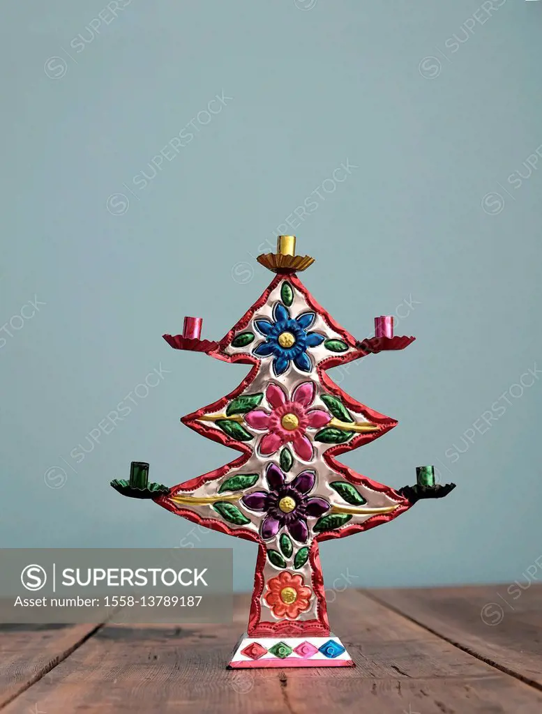 Christmas tree, candlestick, Christmas decoration