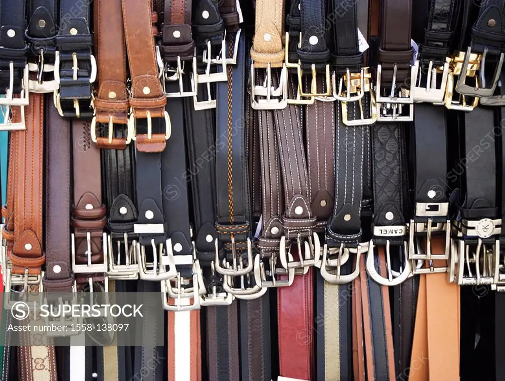 Booth, leather-belts, detail, fair, leather-business, belts, man-belts, lady-belts, leather-merchandise, many, different, design, differently, selecti...