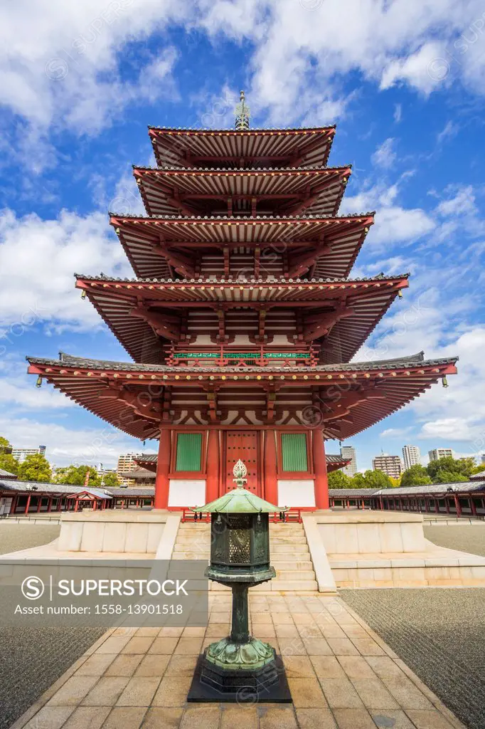 Japan, Kansai, Osaka City, Shitennoji Temple