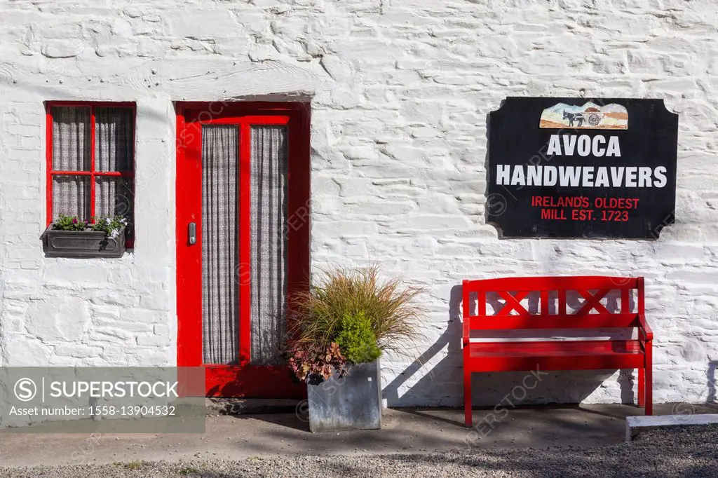 Ireland, County Wicklow, Avoca, Avoca Handweavers, weavers housed in Ireland's oldest working mill, since 1723