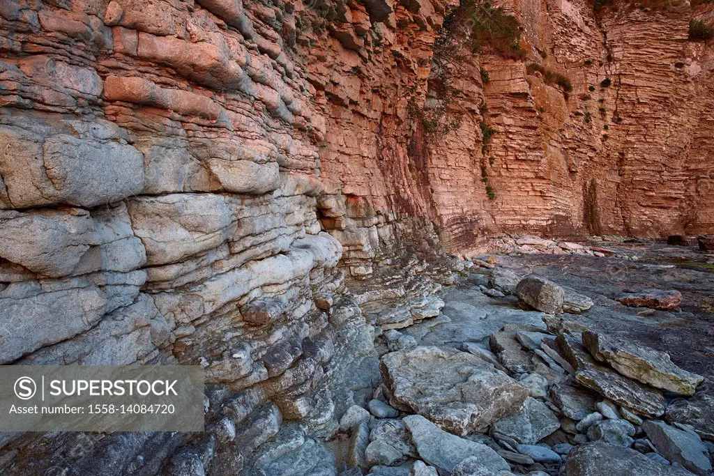 Sweden, Gotland, Lilla Karlsö, limestone rocks,