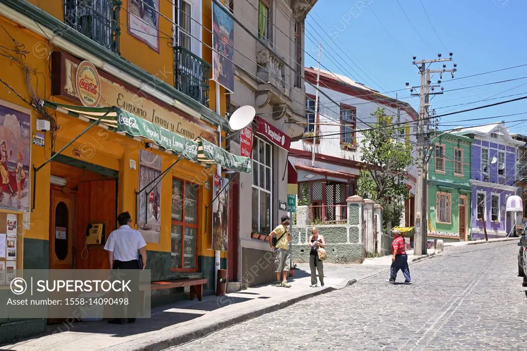 Chile, Valparaiso, townscape,