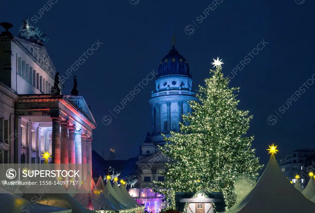 Traditional Christmas fair in Berlin at the Gendarmenmarkt, Germany,