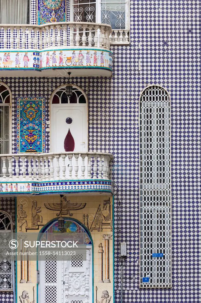 Iran, Tehran, Egyptian-themed building