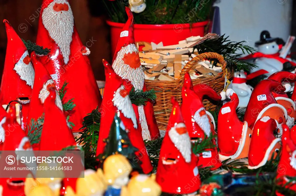 Germany, Bavaria, Lake of Constance, Lindau, Christmas fair, Nicholases,