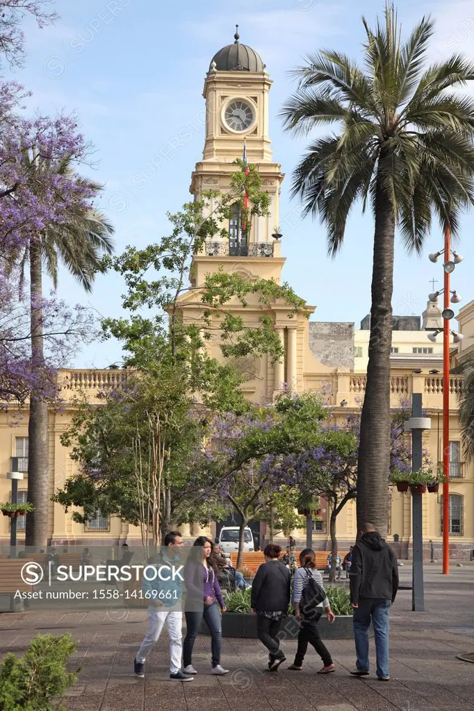 Chile, Santiago, Plaza de Armas, cathedral,