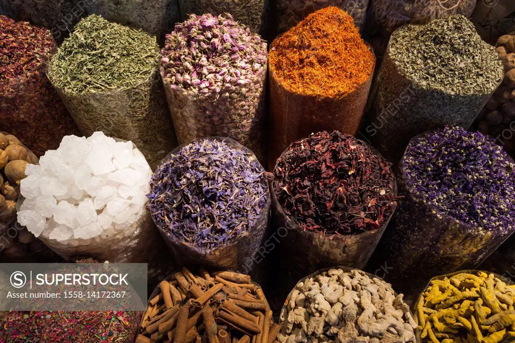 UAE, Dubai, Deira, Spice Souk, Arabic spices