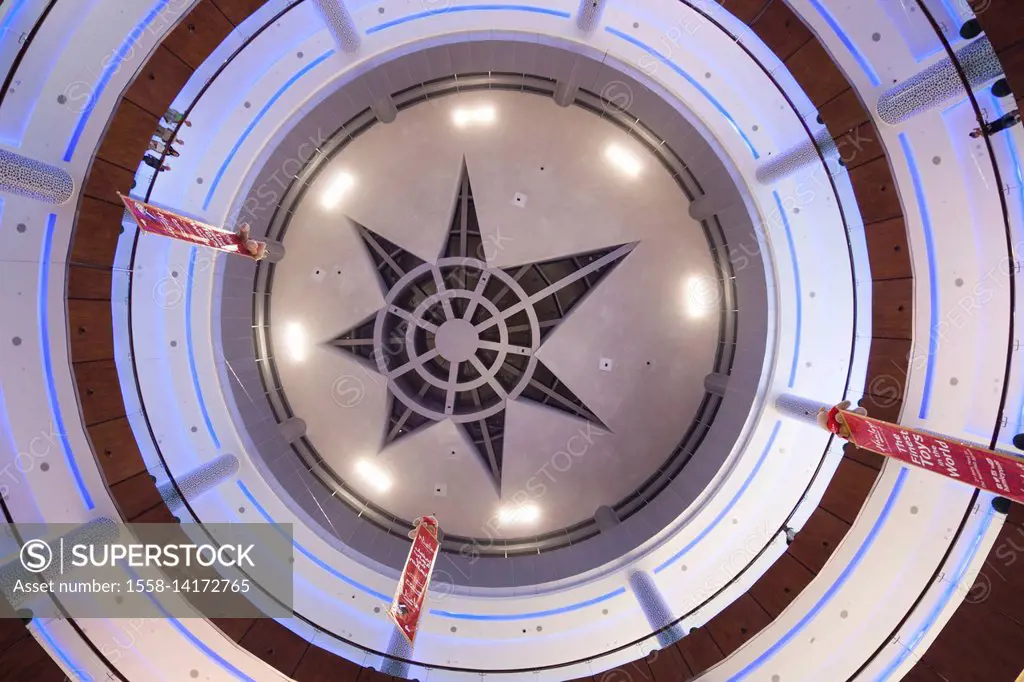 UAE, Dubai, Downtown Dubai, Dubai Mall, interior, ceiling detail