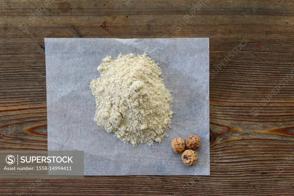 Earth almond flour, earth almonds, heap