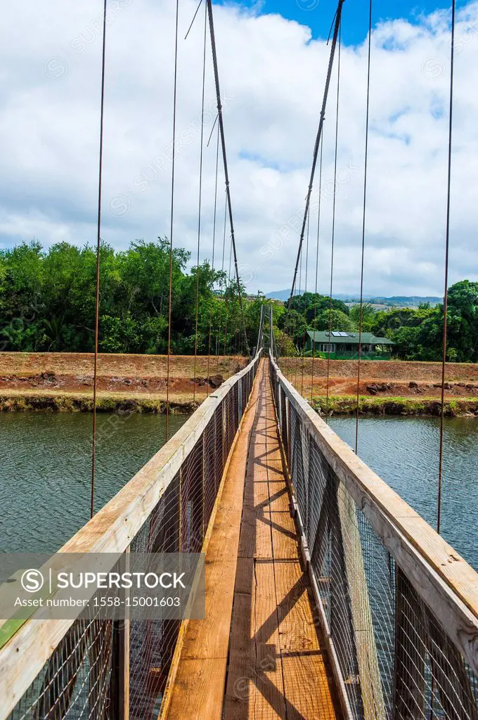 Hanapepe Swinging Bridge, Kauai, Hawaii