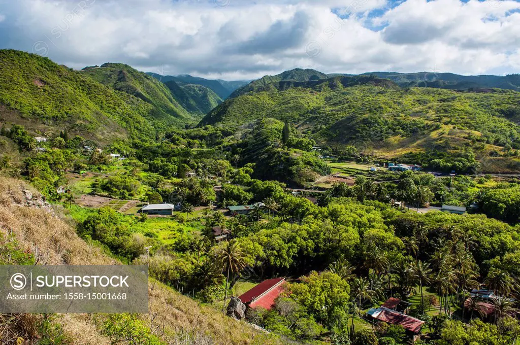 The rugged interior of western Maui, Hawaii