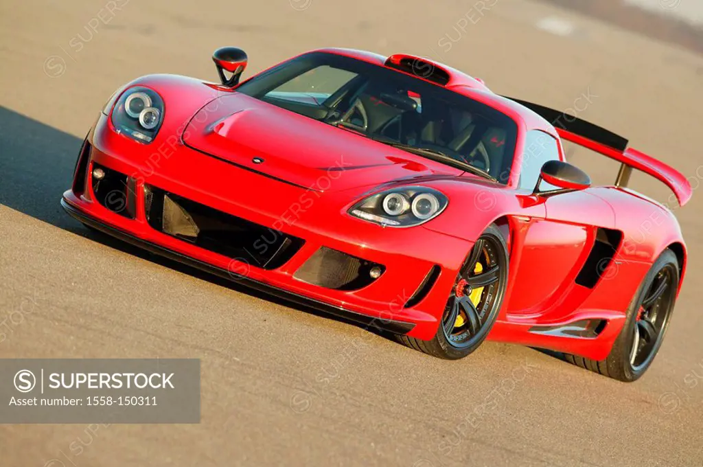 Porsche gemballa mirage, red, front_view, series, vehicle, car, sport cars, sport_car, lights, tail_lights, symbol, spin, car_driving, Tuning, status_...