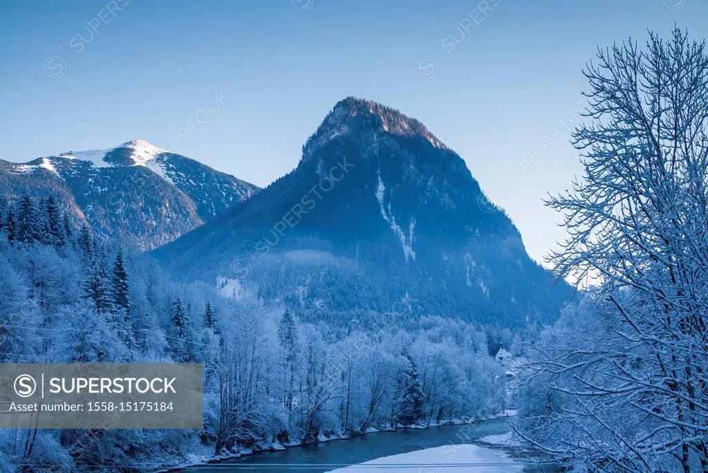 Austria, Styria, Hieflau, winter landscape of the Gesause National Park