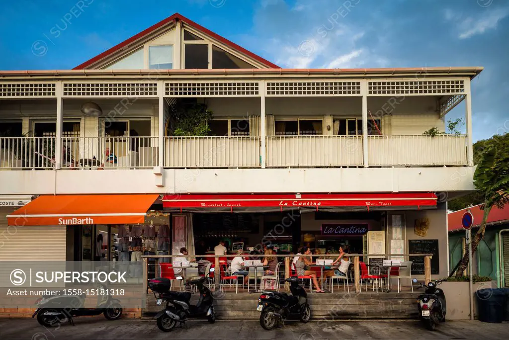 French West Indies, St-Barthelemy, Gustavia, shopping district