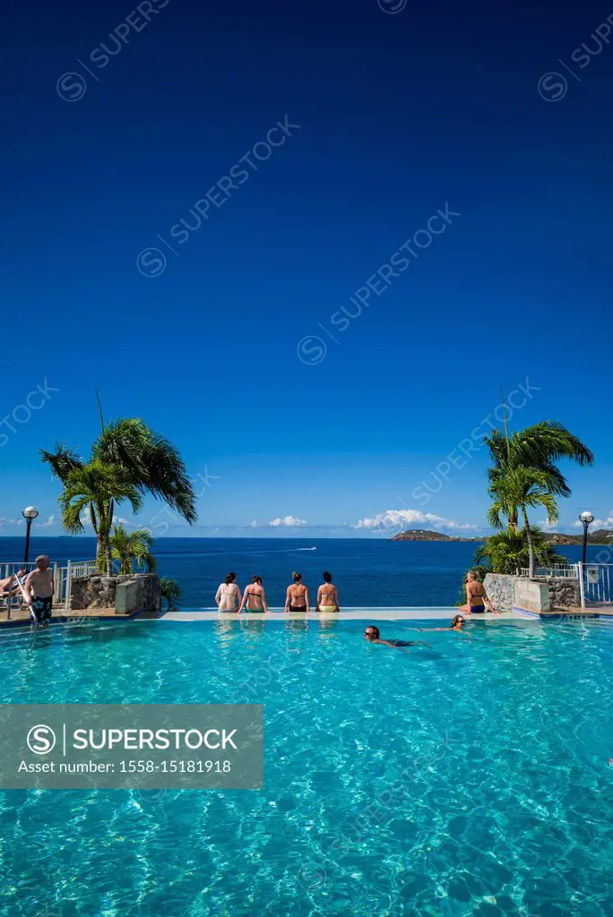 U.S. Virgin Islands, St. Thomas, Morningstar Bay, swimming pool