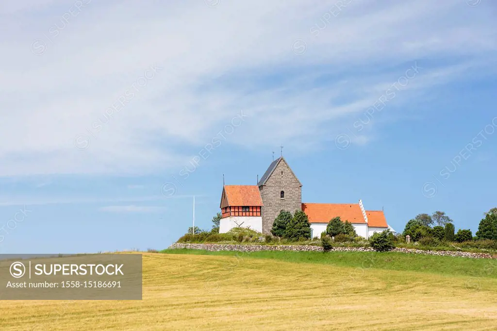 The Ruts Kirke (13th century), Europe, Denmark, Bornholm, Rutsker,