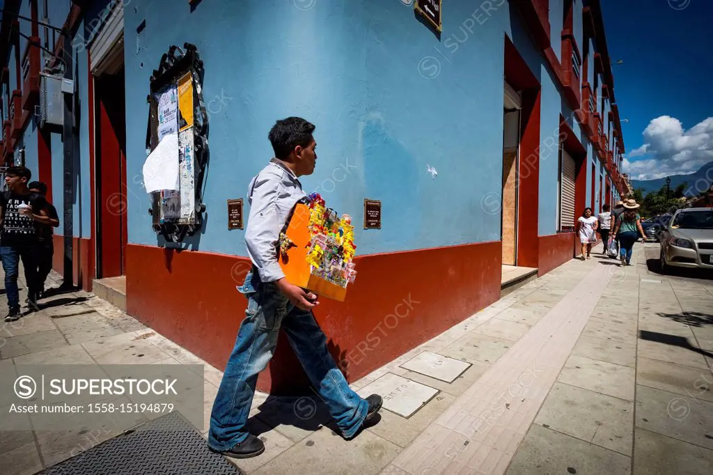 street vendor of sweets in the city of Oaxaca in Mexico