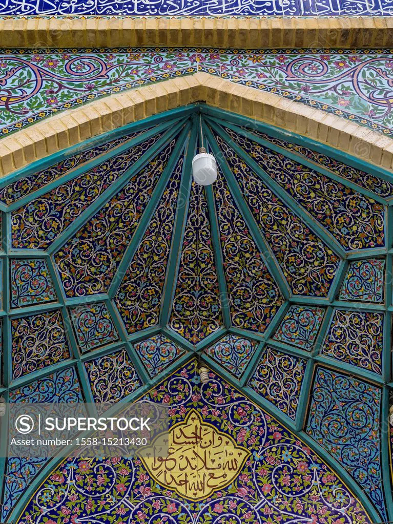 Architectural detail of a mosque in Shiraz