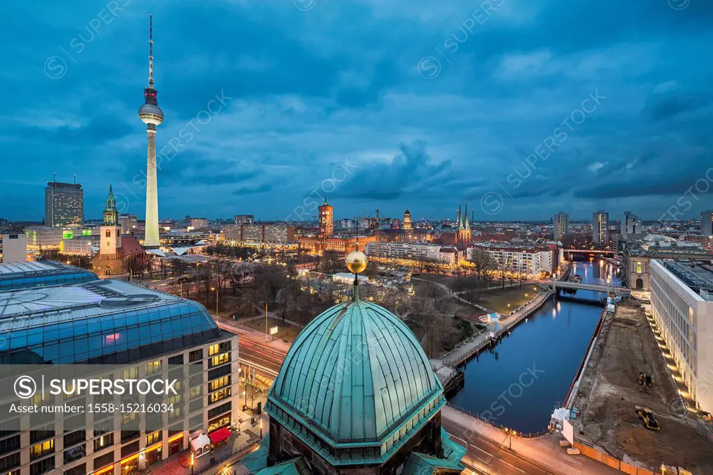 Night skyline of Berlin, Germany