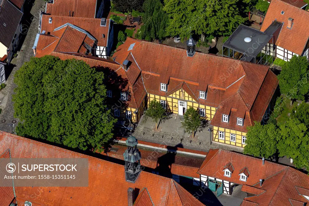 Old Progymnasium, Franciscan Convent with monastery gardens, Rietberg, East Westphalia, North Rhine-Westphalia, Germany