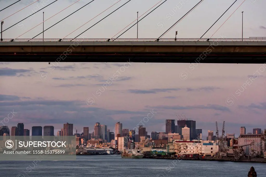 City panorama of Osaka, Japan