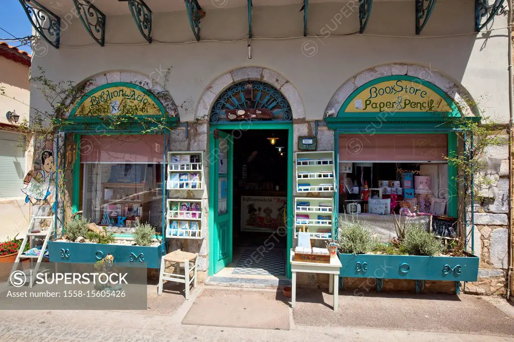 Bookshop in Koroni in Greece