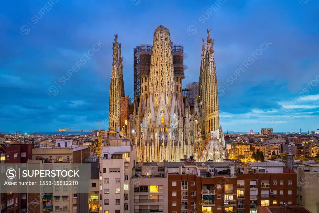 Sagrada Familia cathedral in Barcelona, Spain