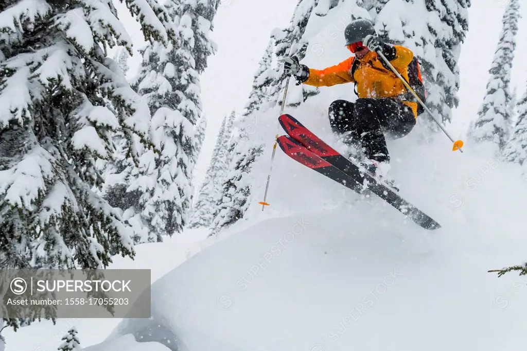 North America, Canada, British Columbian Rocky Mountains, BC, Selkirks Mountain, Heliskiing, Adaments, Kan Lodge, Freeride, Extreme Sports