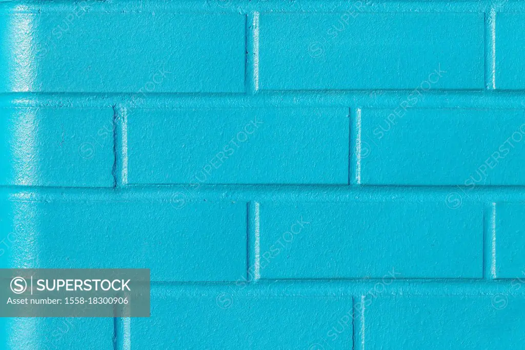 Stone blue - wall background with brick pattern, pop art