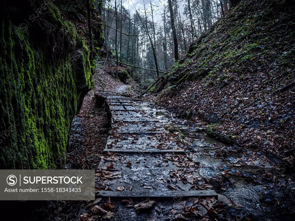 Teufelsschlucht, Teufelskirche near Altdorf in Middle Franconia, Bavaria