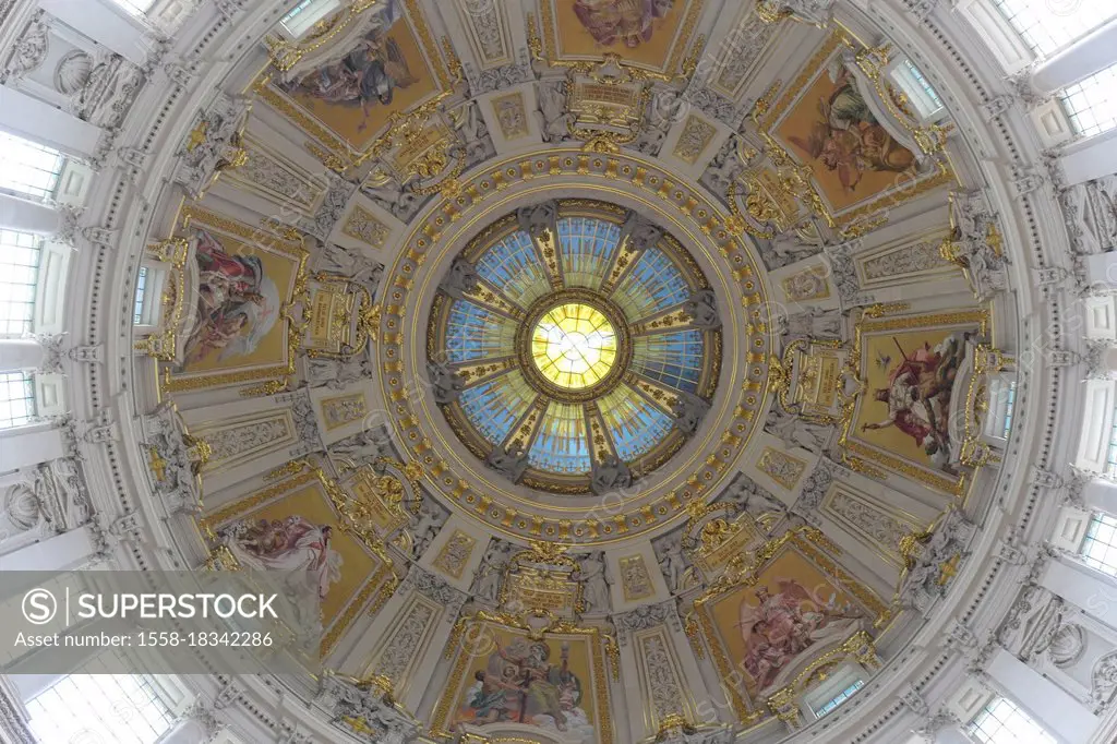 Cathedral, inside, dome, Berlin Mitte, Berlin, Germany