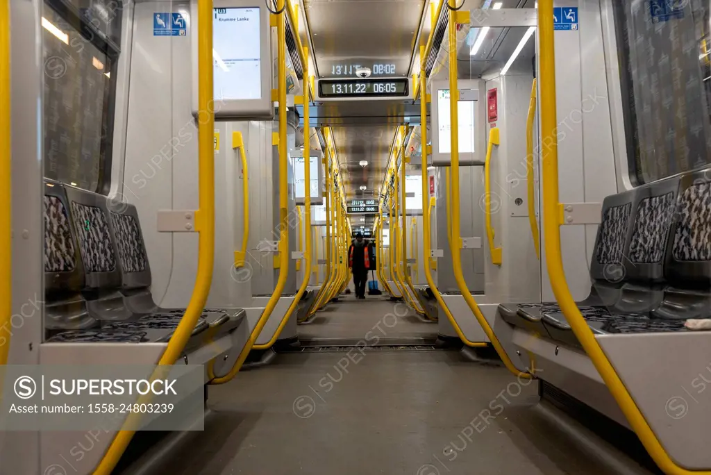 Berlin subway on Sunday morning, Berlin, Germany