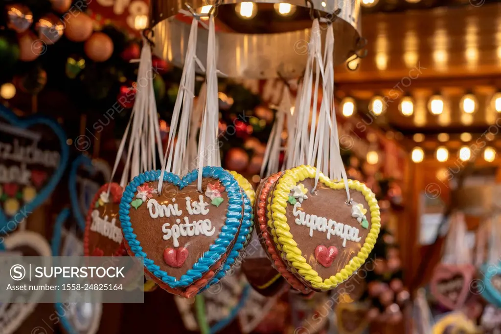 Gingerbread, Christmas market, Magdeburg, Saxony-Anhalt, Germany