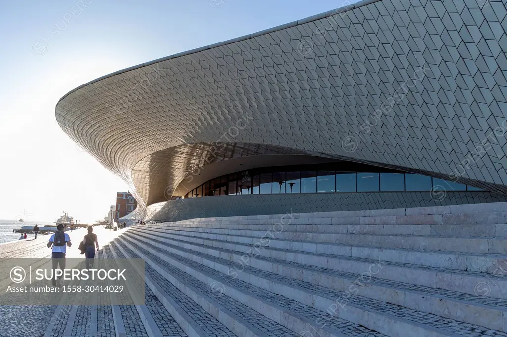 Lisbon, Portugal: Museum of Art, Architecture and Technology on the Tagus River promenade at Lisbon, Portugal.