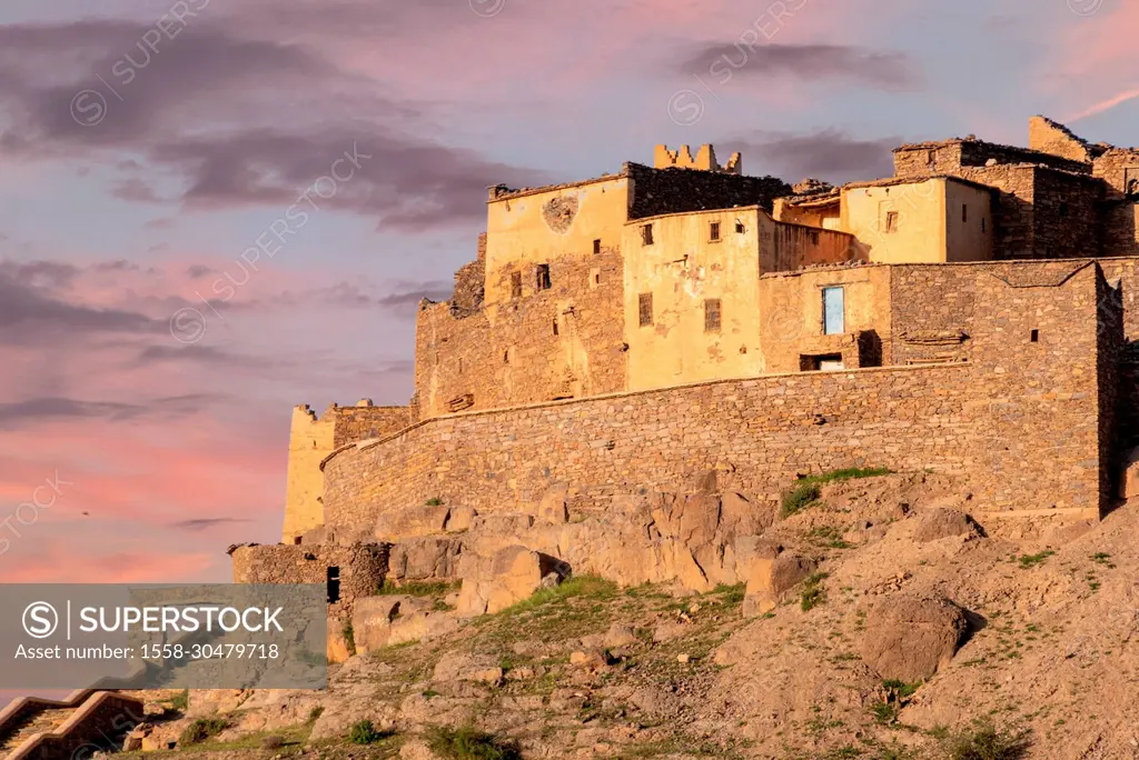 Historic Tizourgane village in the Anti-Atlas mountains, South Morocco