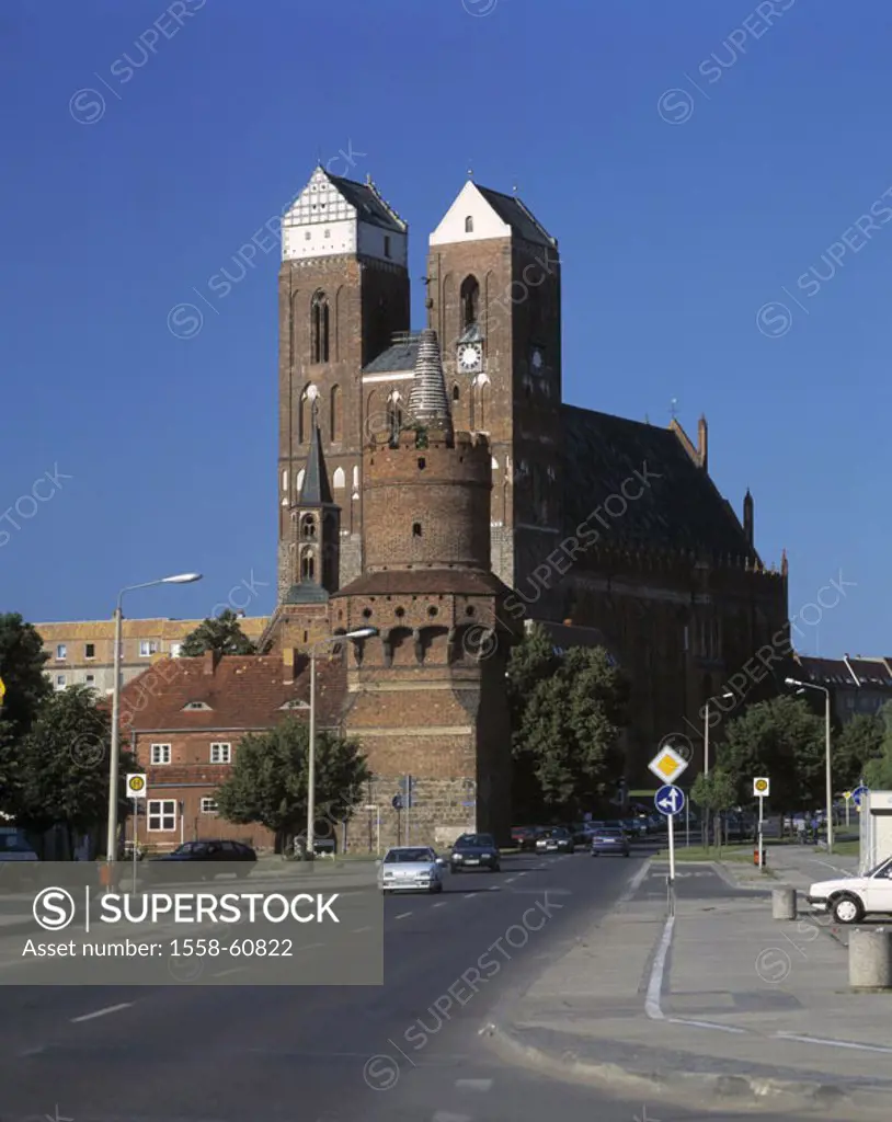 Germany, Brandenburg, Prenzlau,  Marie church, sacred spirit chapel,  Europe, Uckermark, city, church, parish church, foyer church, 13-14 Jh., brick c...