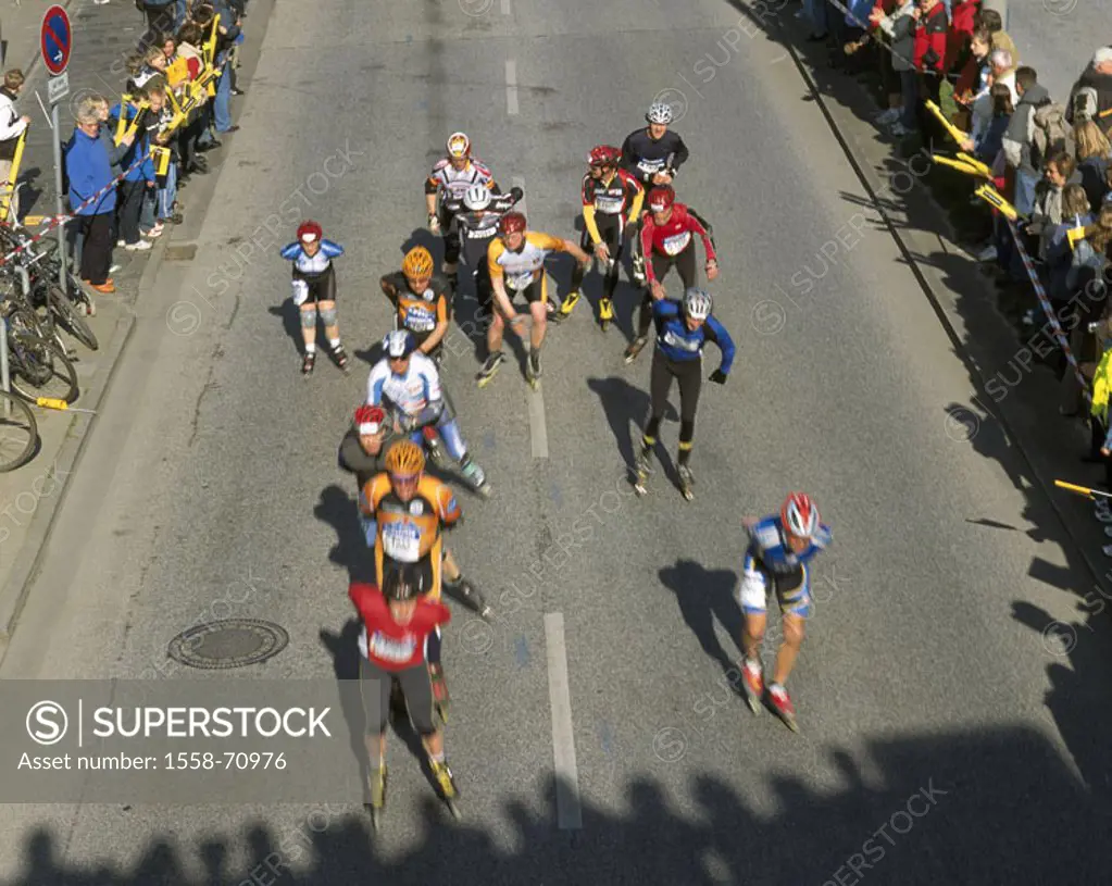 Hamburg, Hanseatic league marathon, Skater, Fuzziness City marathon, city marathon, event, sporting event, athletes, Marathon-Skater, Inlineskater, ma...