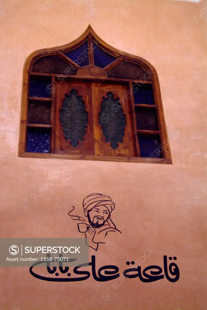 Egypt, Sinai, Sharm esh-Sheikh, buildings,  Facade, detail, windows, stroke,   Sinai peninsula, Sharm El Sheikh, destination, house facade, paintings,...