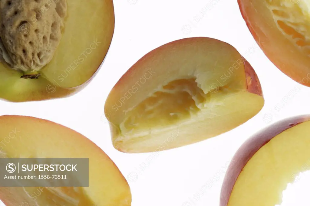 Nectarines, cut   Food, food, fruit, rose plant, fruits, stone fruits, peach subtype, smoothly-stale-y, fruity, juicy, sweetly, newly, bragged, divide...