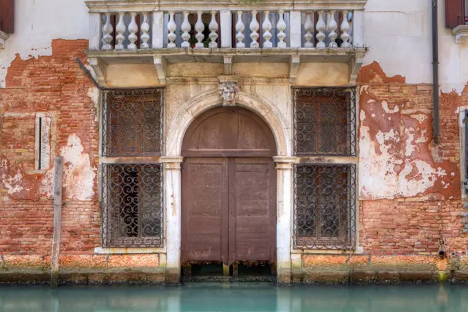 Old houses at canal, Venice, Veneto, Italy, Europe