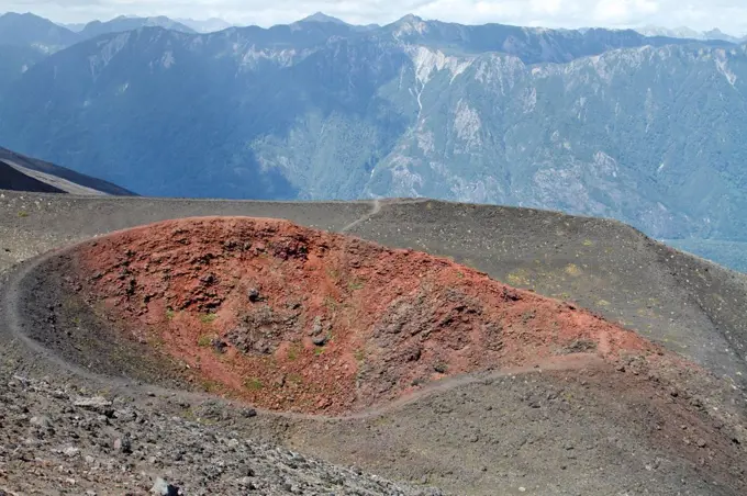 secondary crater at volcano Osorno, Chile