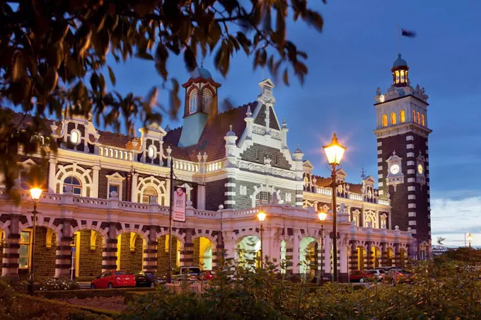 Dunedin, railway station, Otago, south Island, New Zealand