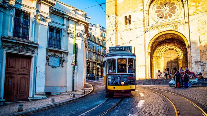 Europe, Portugal, Lisbon Europe, Portugal, Lisbon, Electrico, tram