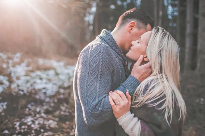 Young couple, natural, happy, in love