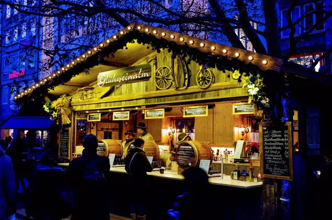 Mulled wine state on a Christmas fair in Munich, Bavaria, Germany