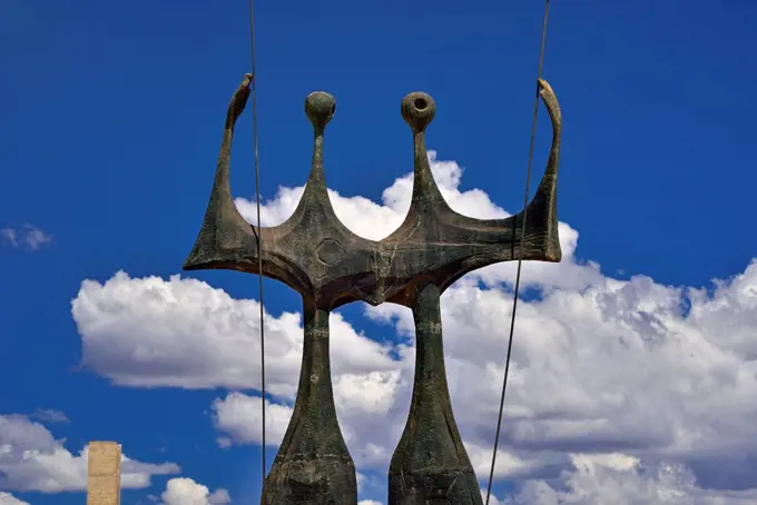 Brazil, Brazil, monument 'Os Candangos' from Bruno Giorgi as a dedication to the construction workers and builder of Brazil,