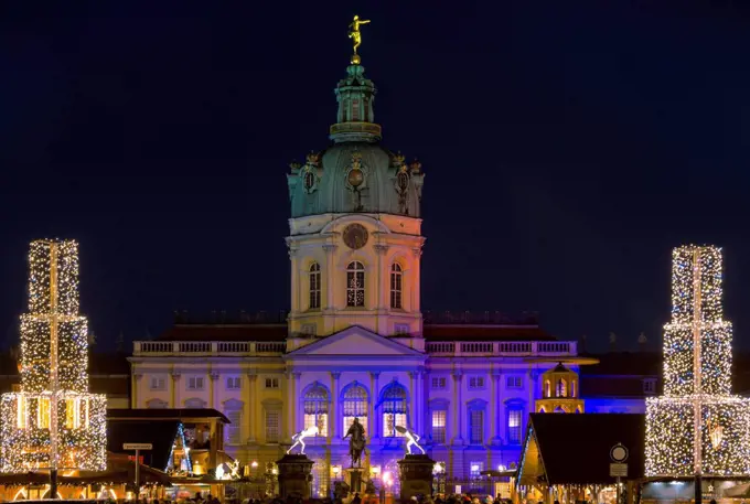 Traditional Christmas fair at Charlottenburg Palace, Berlin, Germany,