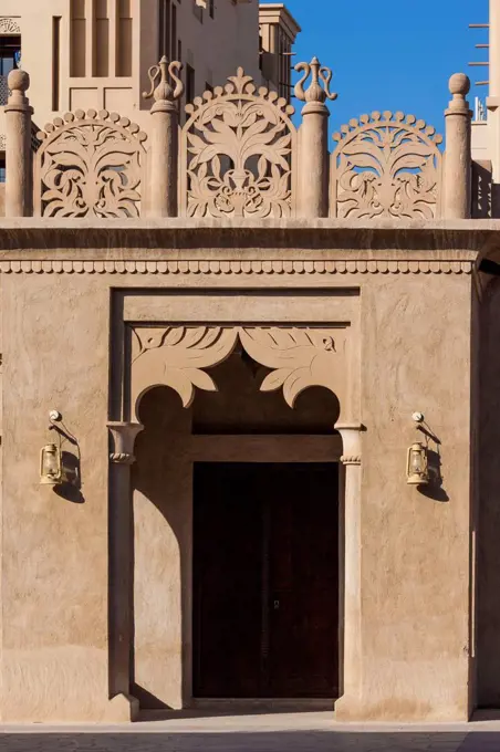 UAE, Dubai, Bur Dubai, Al Fahidi Historic District, traditional Emirati architecture