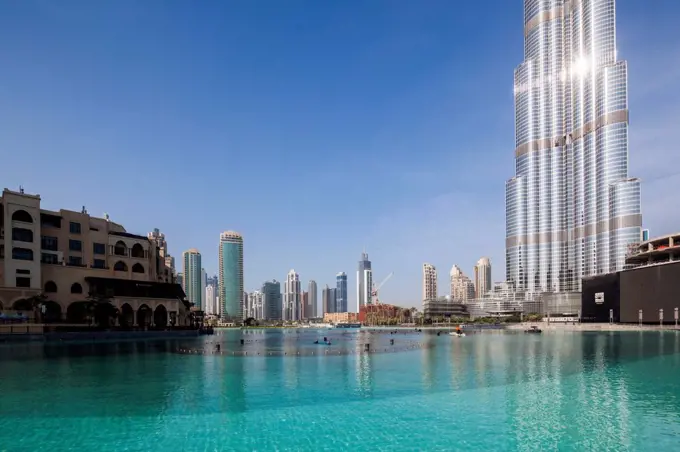 UAE, Dubai, Downtown Dubai, Burj Khalifa, world's tallest building as of 2016